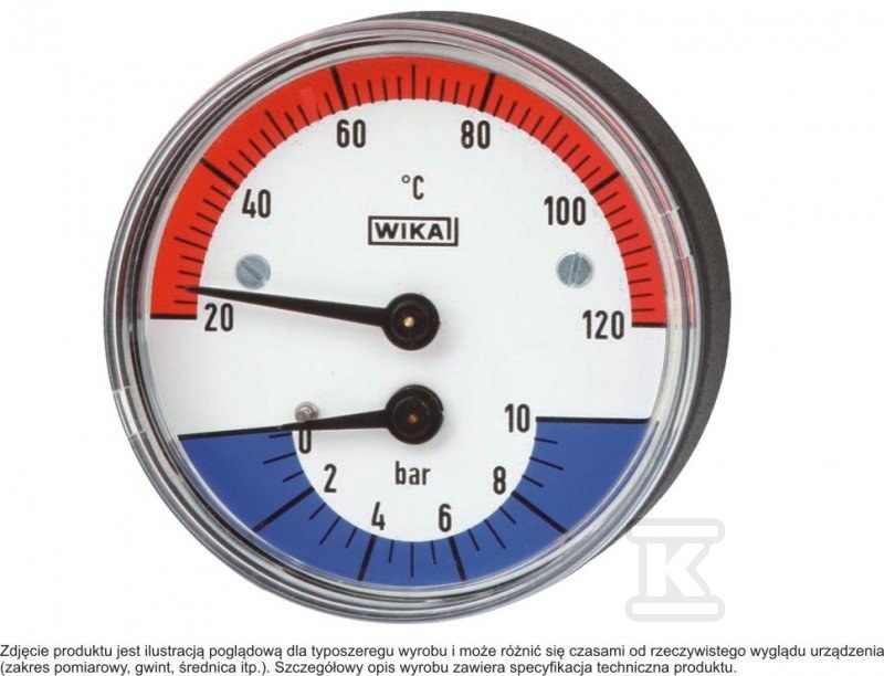 Termomanometar VP63T R1/2 0.6 MPa/120 - 7347043