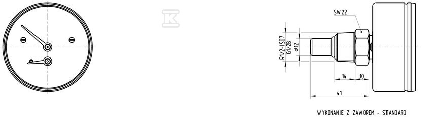 Модель термоманометра WP: 100.12 - 7415170