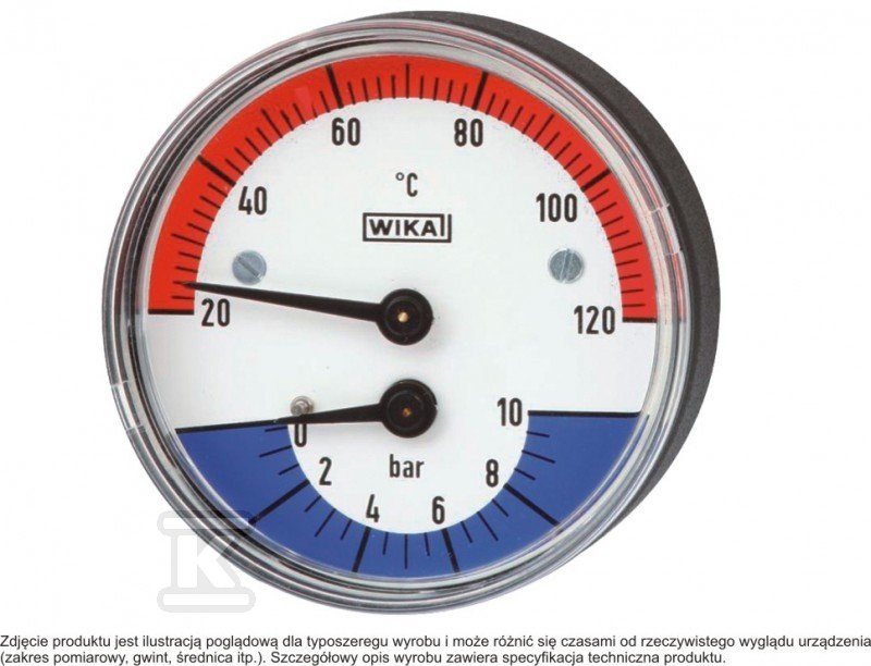 Termomanometr WP63T R1/2 0,4 MPa/120 - 7347069