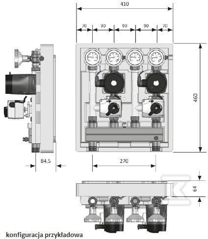 Pump group KOMBIMIX -ONNLINE for 2 - M26102.3PL