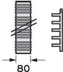 Set Z5 - exhaust pipe DN 80, 15 m, flexible, 7 pieces of centering clamps