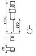 Vertical chimney exhaust through the - 303200