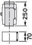 Straight extension with revision 0.25 m, DN80/125