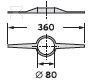 Strediace konzoly dymovodu 80 - 009494