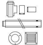 Connection kit for separate air intake, for shaft system DN80/125 (S2)