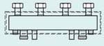 WHV 35 collector for connecting 2 heating circuits + clutch