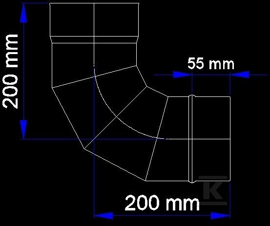 Cot de cos reglabil, DN 113, 90 grade - SJBK90113