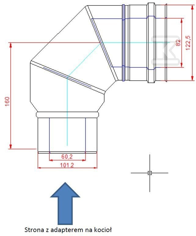 Zestaw kominowy przyłączeniowy ONNLINE - ONZDSVAILK6010080125