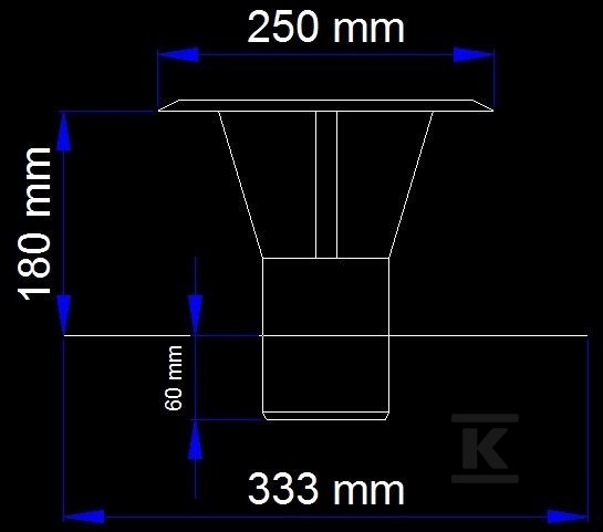 Krovna ploča sa kišobranom DN 120 za - SJBPZP120