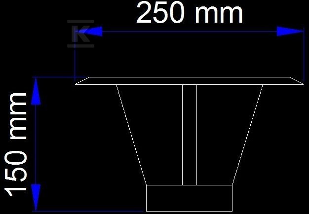 DN 120 kéményernyő nyitott égésterű - SJBPA120