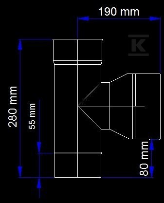 Trójnik kominowy redukcyjny DN 100/113 - SJBT90R100113