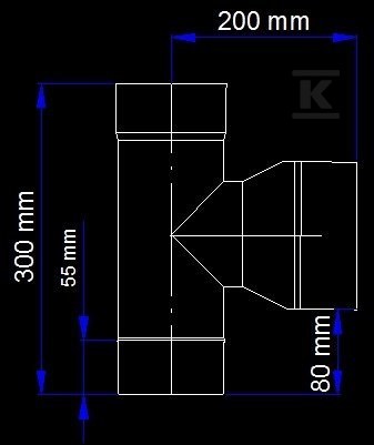 Reducing chimney tee DN 120/130 for - SJBT90R120130