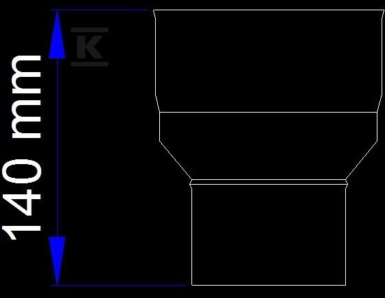 Redukcja kominowa DN 130/140 do kotłów - SJBRE130140