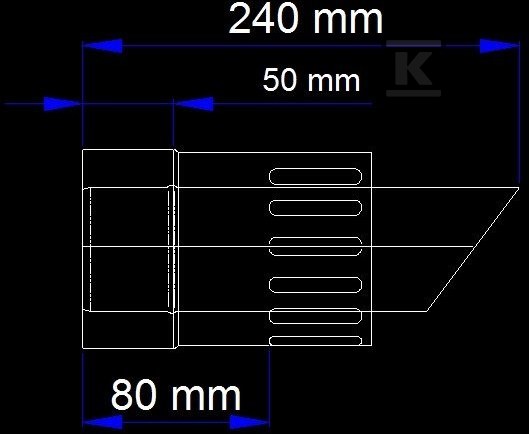 Koncovka odvodu spalín DN 80/125, L=200 - SKKBKP20080125