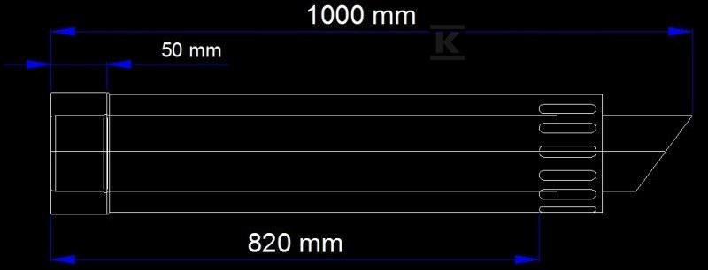 Flue gas outlet terminal DN 80/125, L = - SKKBKP100080125