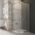 Shower enclosure, corner, sliding BLCP4-90 bright alu+Grape