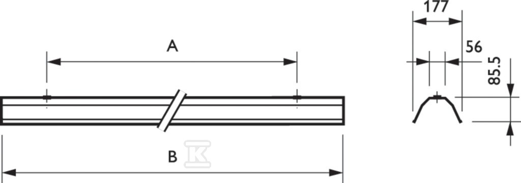 Reflector, GMS022 1/2 36 R, symmetrical - 910400620518