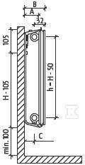 Радіатор PURMO Plan FHV10 600x3000, - F0A1006030001300