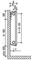 PURMO H10 300x400 radiator, heating - F061003004001300