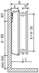 PURMO HV20 600x800 radiator, heating - F072006008001300