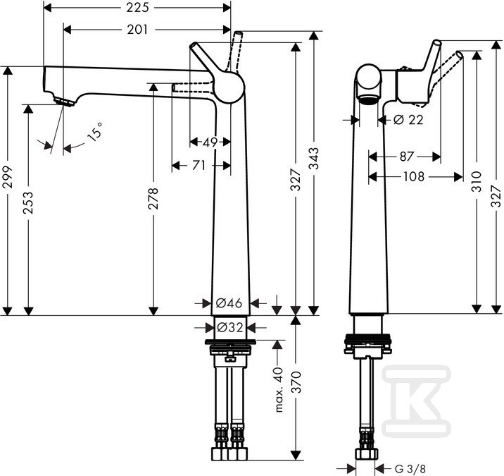 Bateria umywalkowa Talis S - 72116000