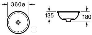 Foro countertop washbasin, ø36 cm - A327880000