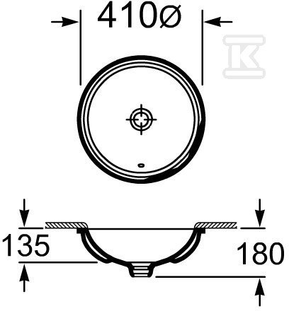 Foro undercounter washbasin ø41 cm - A327884000