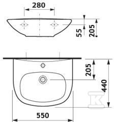 Lavoar Madalena 55 cm - A327590000