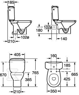 Victoria WC csésze, függőleges lefolyó - A342394000