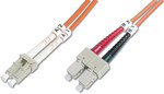 Fiber Optic Patch Cord LC/SC dplx MM 50/125 OM2 3.0m LS0H Orange