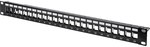 Prazan patch panel 19" 24k ključevi 1U crni (RAL 9005)