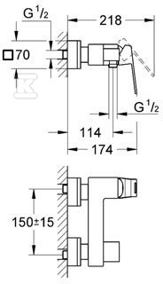 Bateria prysznicowa Grohe EuroCube - 23145000