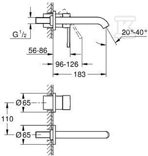 Grohe Essence 2-otvorová umyvadlová - 19408001