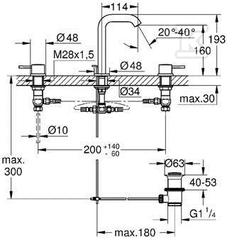 Bateria umywalkowa Grohe Essence - 20296001