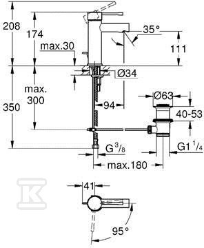 Bateria umywalkowa Grohe Essence, - 23379001