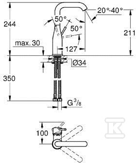 Bateria umywalkowa Grohe Essence - 23541001