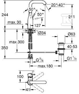 Bateria umywalkowa Grohe Essence - 32628001