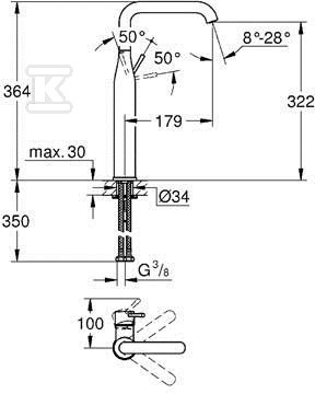 Bateria umywalkowa Grohe Essence - 32901001