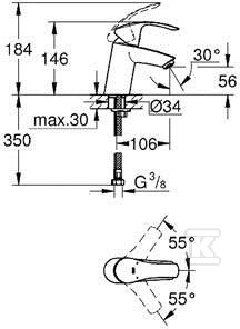 Grohe Eurosmart mosdócsap, S-es méret - 32467002