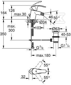 Eurosmart Bateria bidetowa, Rozmiar S, - 32929002