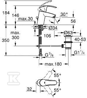 Eurosmart - basin mixer, size S - 33265002