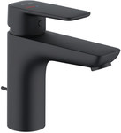 Bateria umywalkowa KLUDI PURE&STYLE J XL jednouchwytowa 100, z zestawem odpływowym, EcoPlus, czarny mat