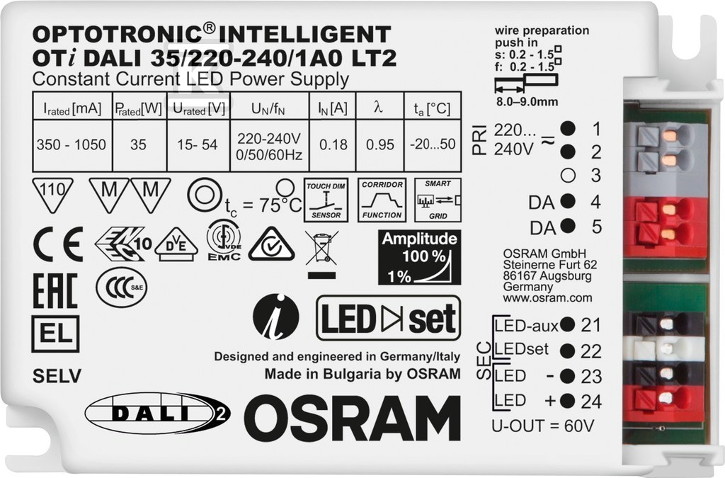 Accessories for OTI DALI LED modules - 4052899488168