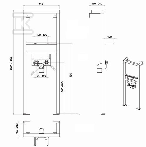 A frame for a washbasin - A890073000