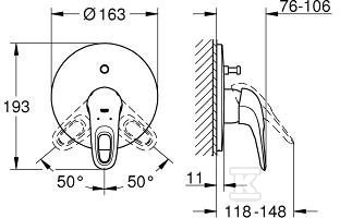 Bateria wannowa Grohe Eurostyle, - 19506003