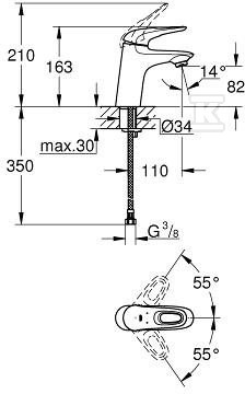 Eurostyle - single lever basin mixer - 32468003