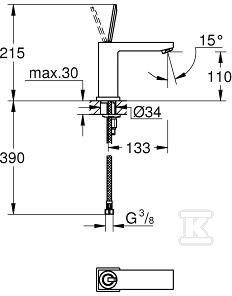 Bateria umywalkowa Grohe EuroCube Joy - 23658000