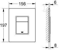 Skate Cosmopolitan - glass plate flush - 38845LS0