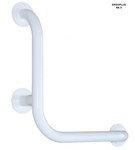 Angled handrail for showering 40x40cm ERGOPLUS, white