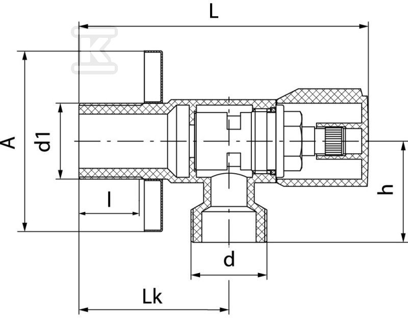 Rohový ventil s keramickou hlavou STAR - 1482860